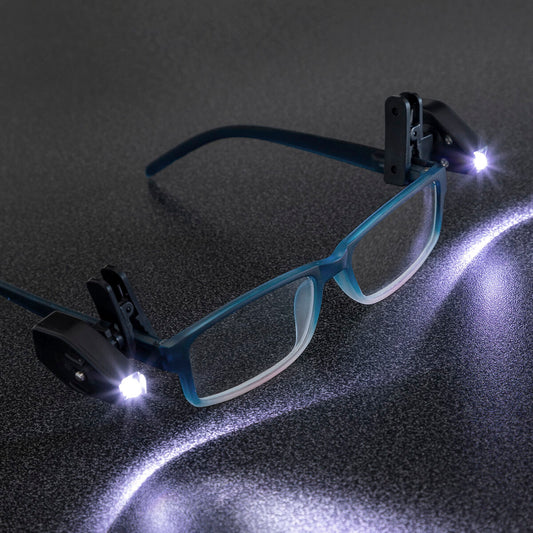 360º LED Leselicht für die Brille 2 Stück