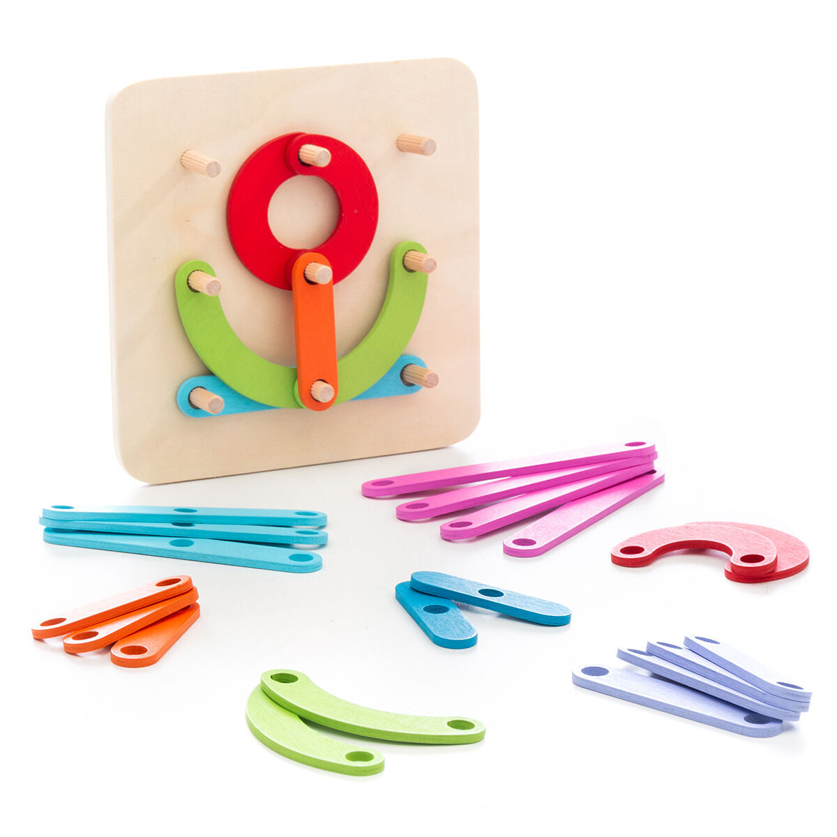 Wooden toy for assembling letters and numbers 27 pieces