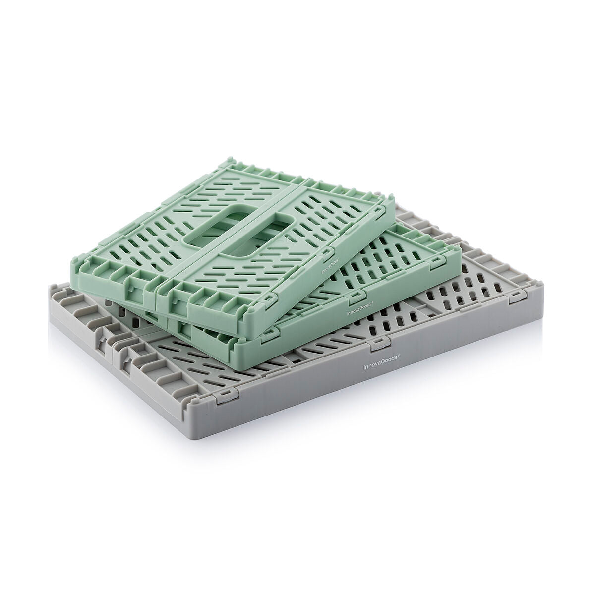 Set of 3 foldable and stackable storage boxes