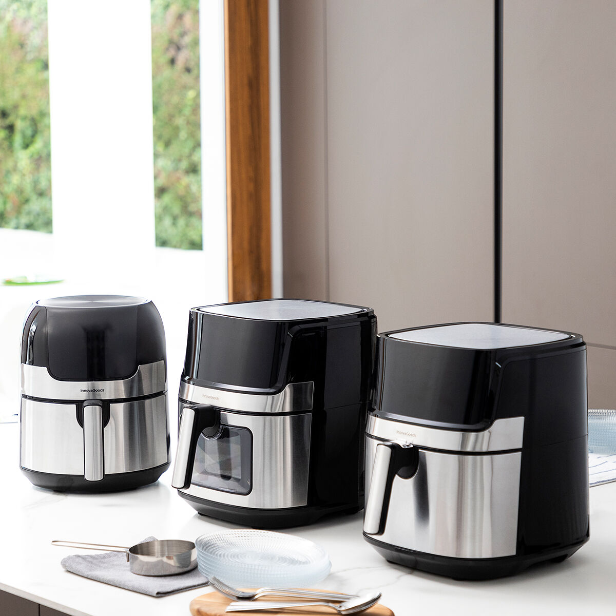 Heißluftfritteuse Pro 5500 Schwarz Edelstahl 1700 W 5,5 L