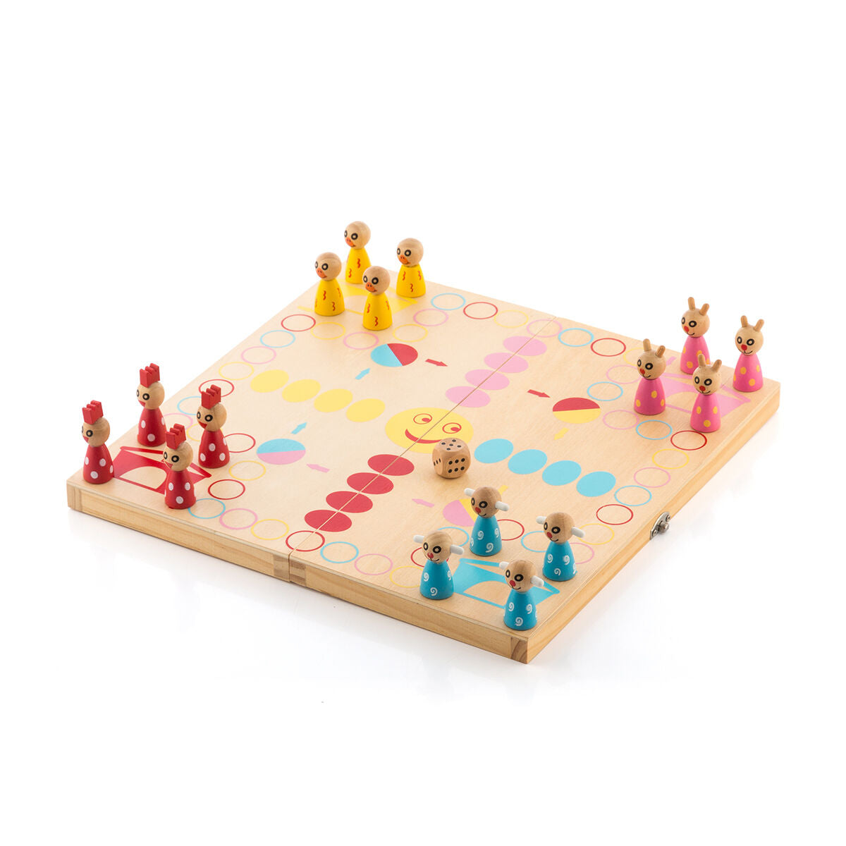 Brettspiel aus Holz mit Tieren 18 Teile
