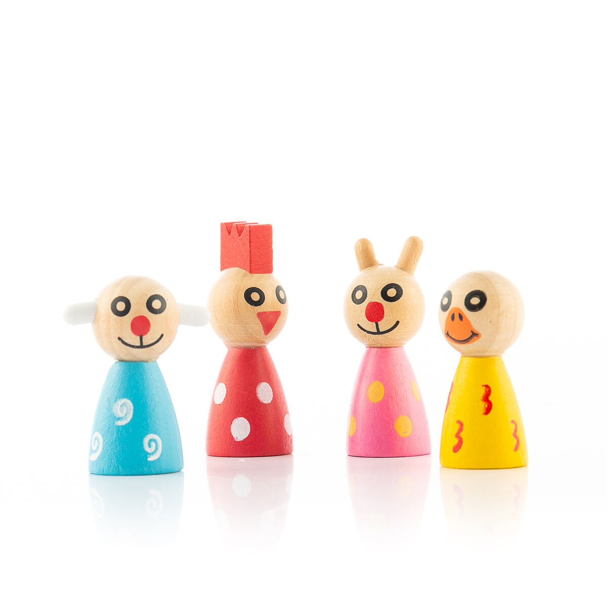 Brettspiel aus Holz mit Tieren 18 Teile