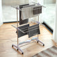 Foldable and extendable metal clothes rack with 3 height levels (11 rods) 