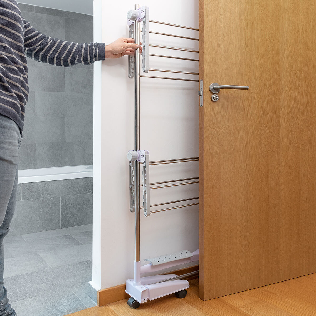 Elektrischer faltbarer Wäscheständer mit Luftstrom (12 Stangen) 24W