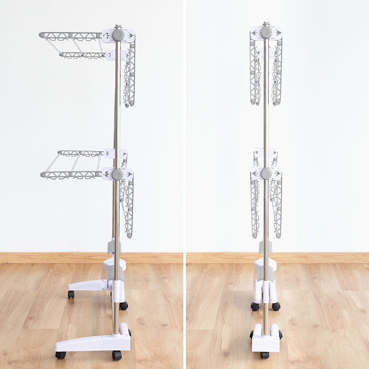 Elektrischer faltbarer Wäscheständer mit Luftstrom (12 Stangen) 24W