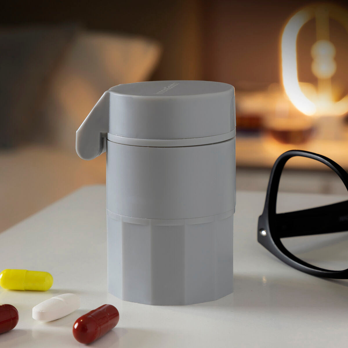 5 in 1 pill box with tablet cutter and crusher 