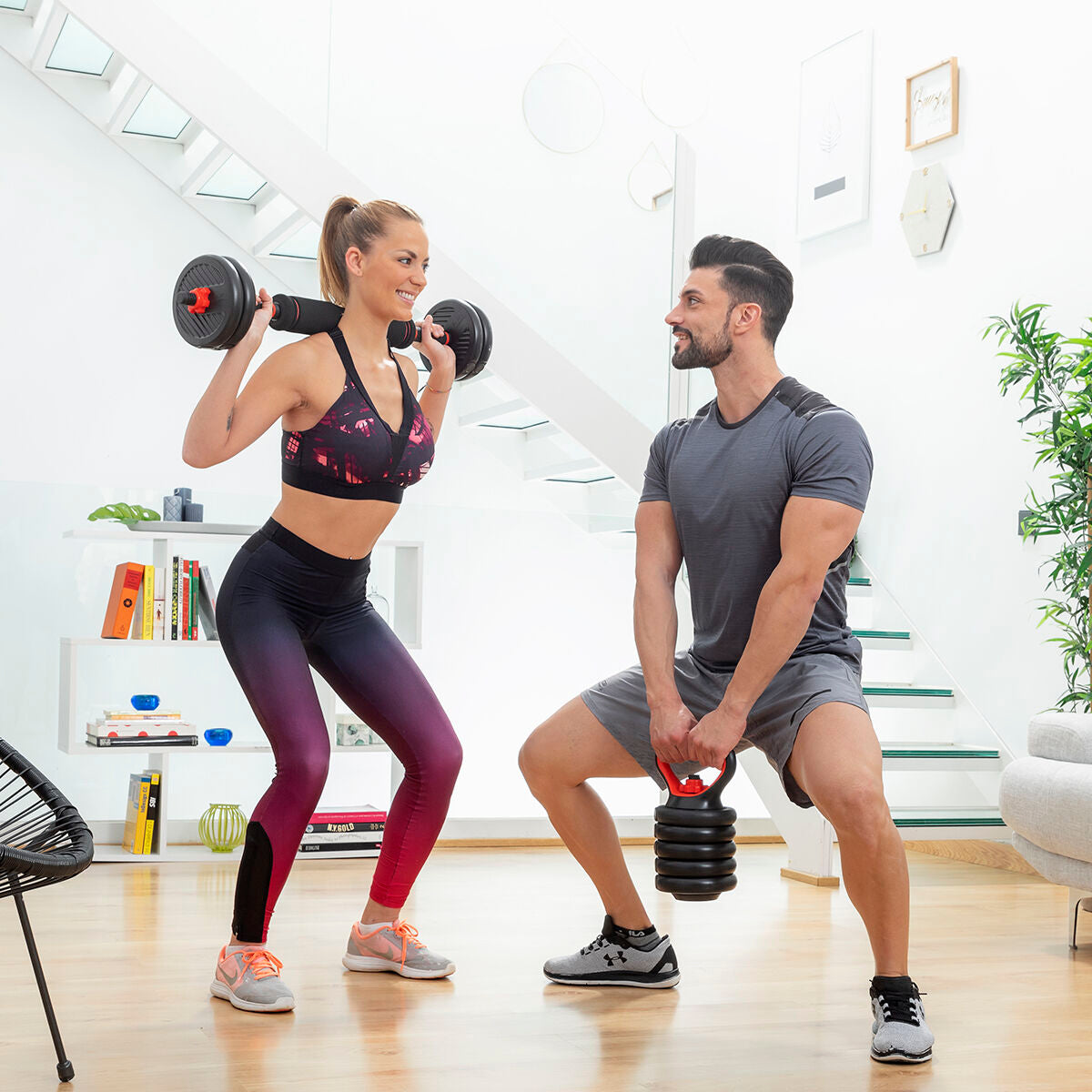 6 in 1 Adjustable Dumbbell Set with Training Instructions 