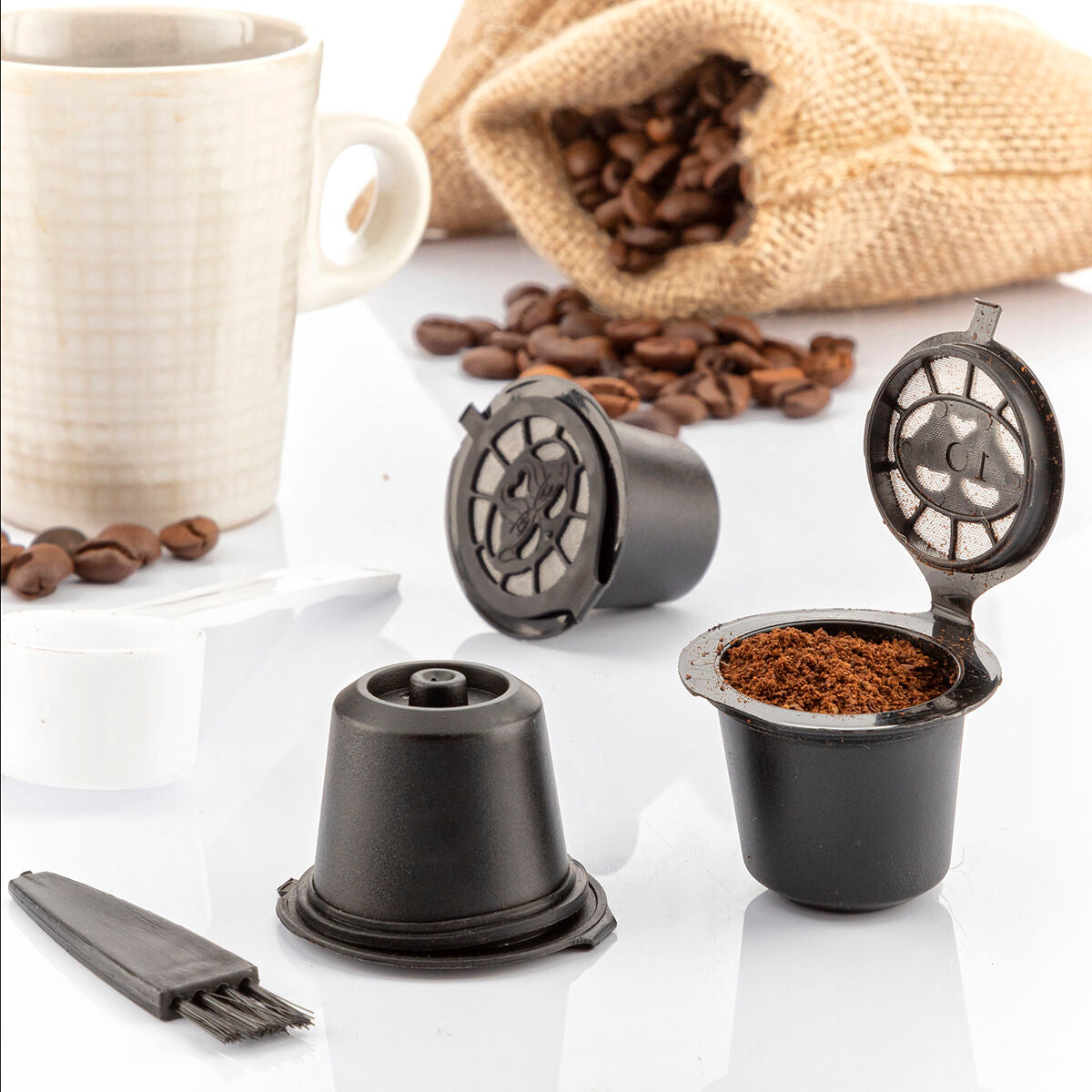 Set mit 3 wiederverwendbaren Kaffeekapseln Nespresso