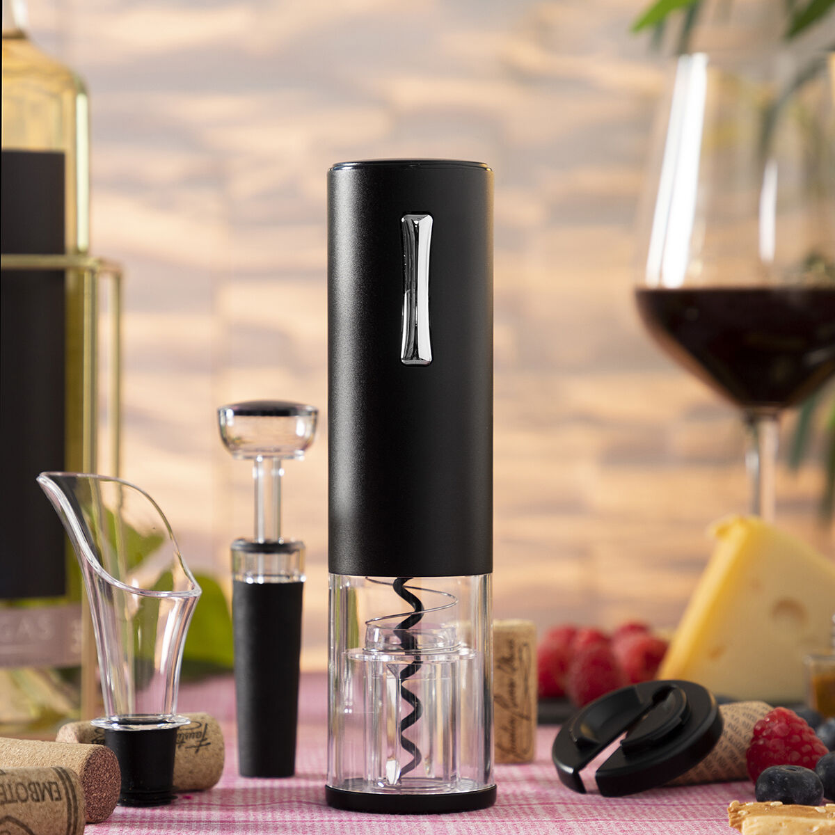 Wine aerator with windmill and stand 