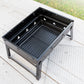 Foldable portable grill for use with charcoal 