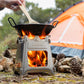 Demountable camping stove made of steel 