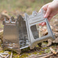Demountable camping stove made of steel 