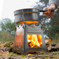 Demountable camping stove made of steel 