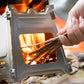 Demountable camping stove made of steel 