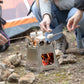 Demountable camping stove made of steel 