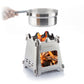 Demountable camping stove made of steel 