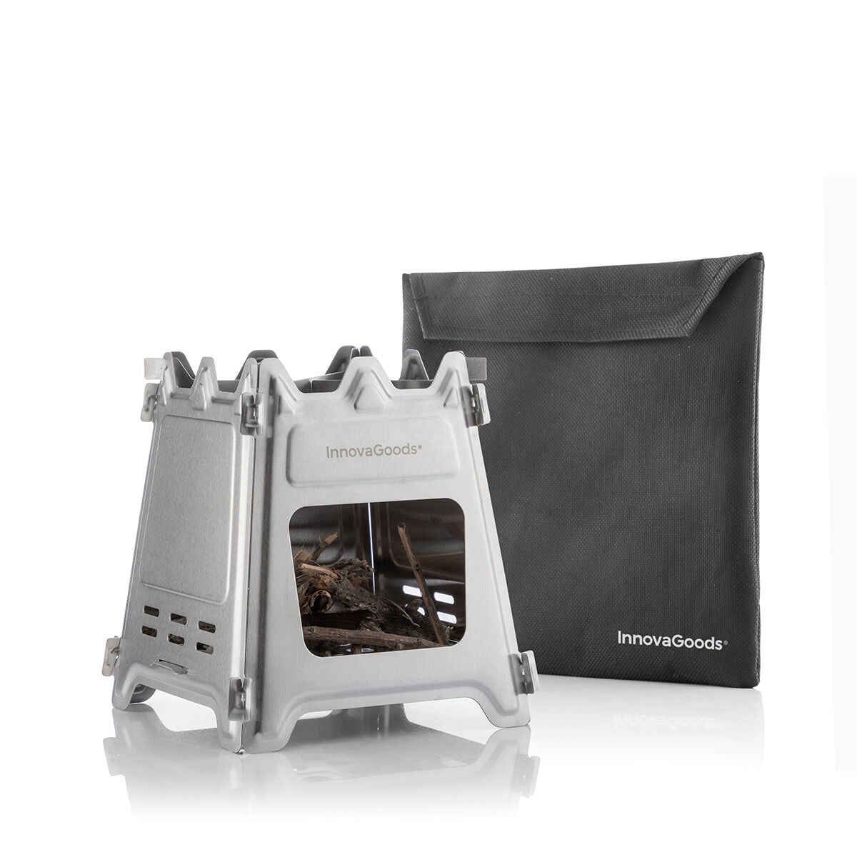 Demountable camping stove made of steel 