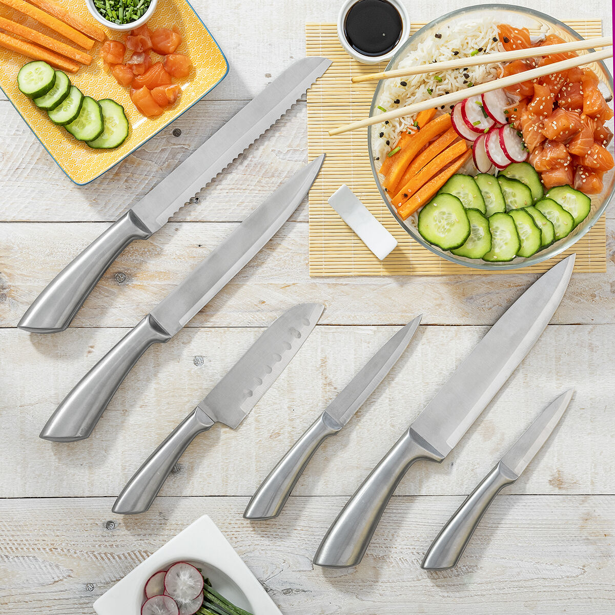 Messerset mit Holzhalterung Spartan