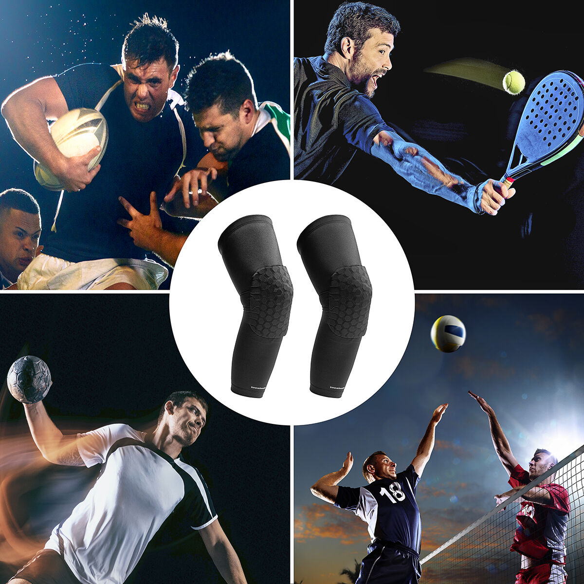 Anti-collision honeycomb knee pads 2 pieces 