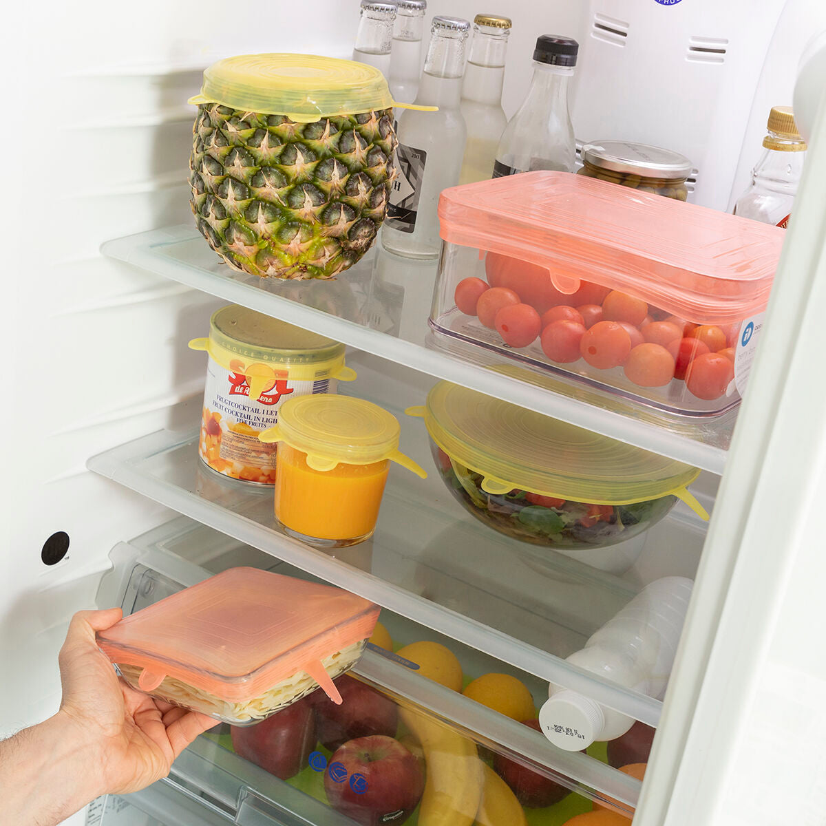 10-teiliges Set aus wiederverwendbaren und verstellbaren Küchendeckeln