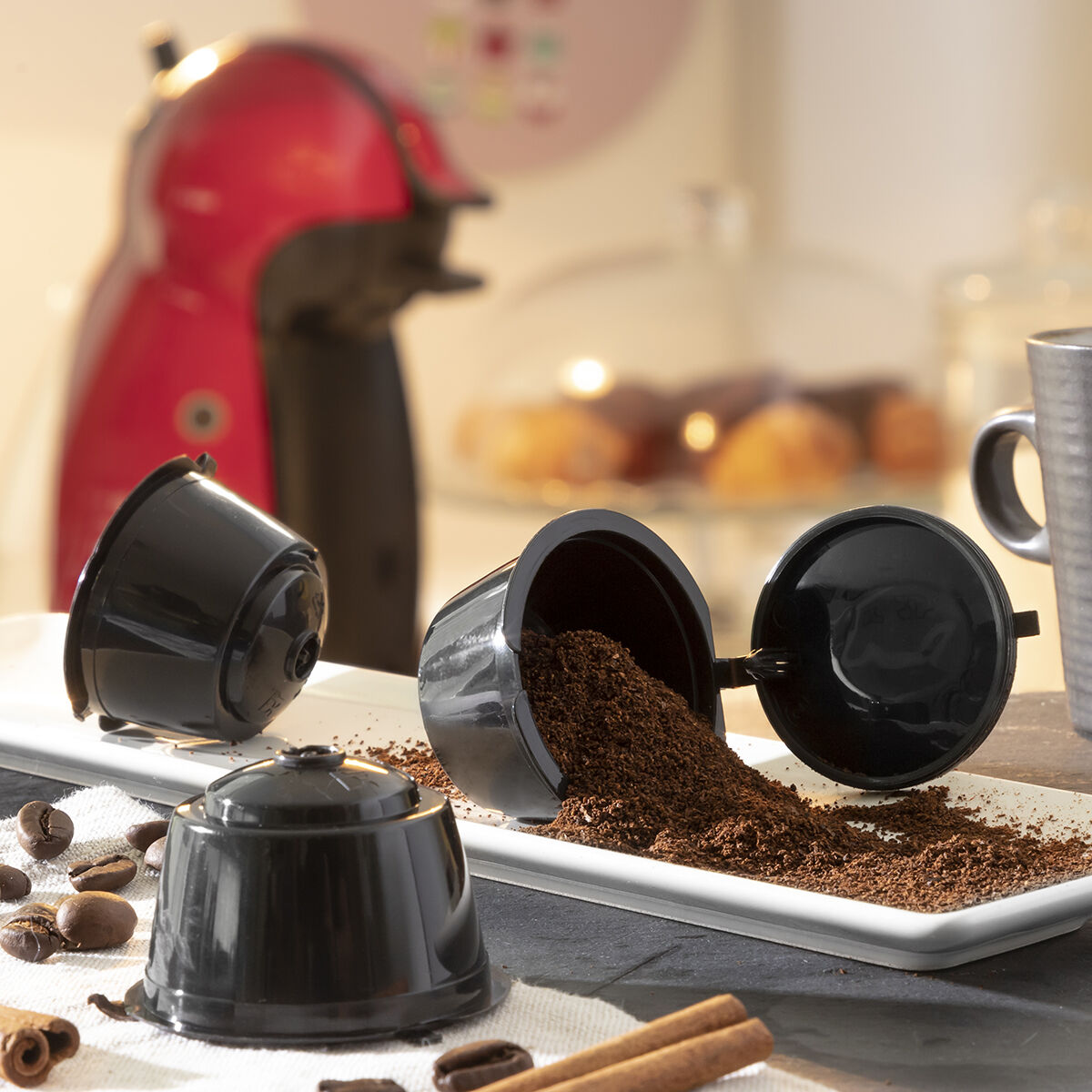 Set mit 3 wiederverwendbaren Kaffeekapseln Dolce Gusto