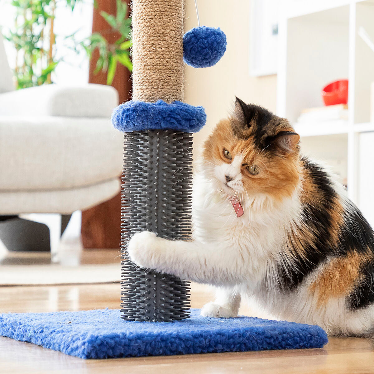 Kratzbaum Massagegerät mit Ball für Katzen