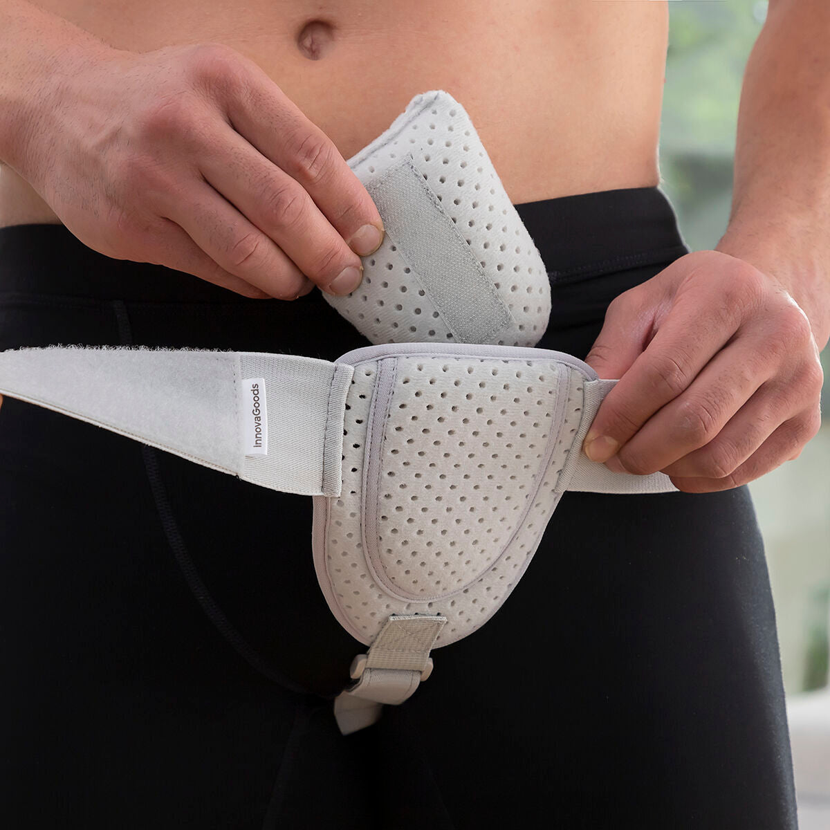 Adjustable inguinal hernia belt 