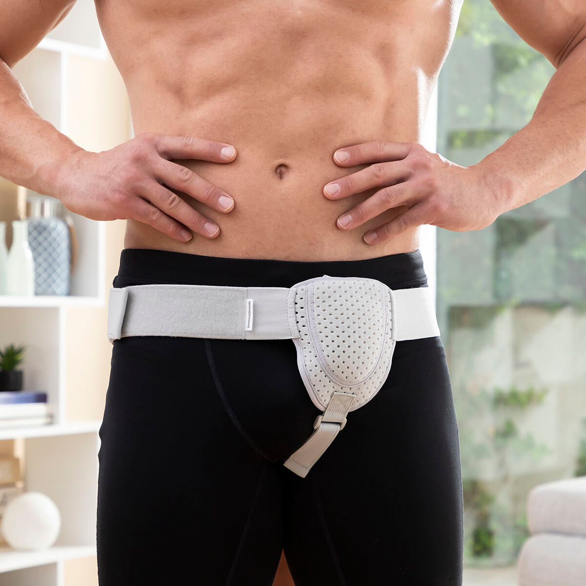 Adjustable inguinal hernia belt 